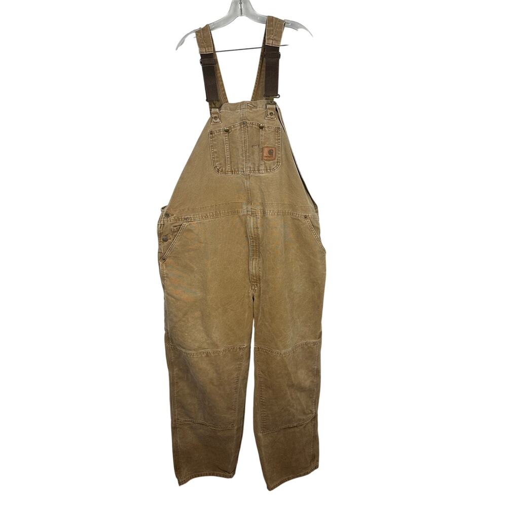 Carharttt Vintage R06 211 Men's double-knee bib overalls duck canvas 50 x 32